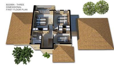 3 Bedroom Bali House Plan - B220BN Photo
