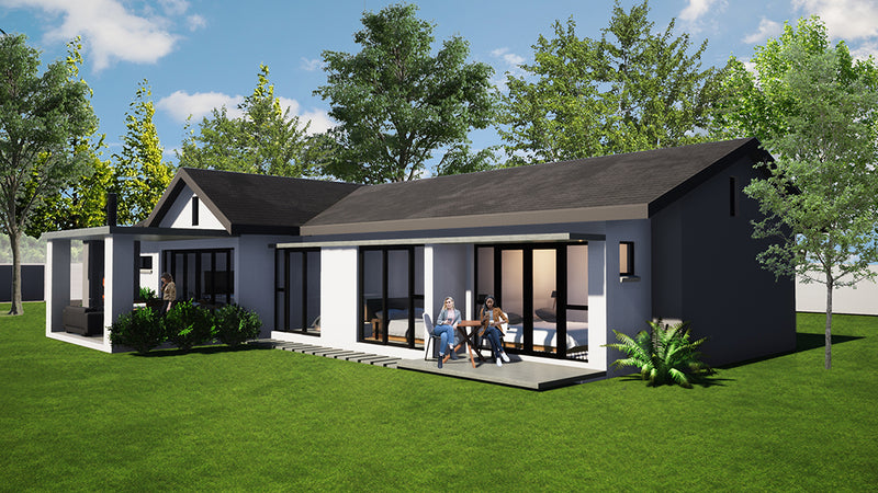 3 Bedroom Contemporary House Plan - CN180AE