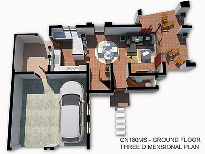 3 Bedroom Contemporary House Plan - CN180MS Photo