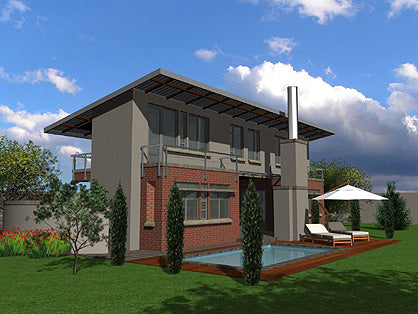 2 Bedroom Contemporary House Plan - CN209AW