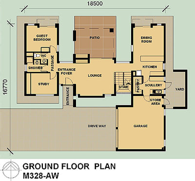 4 Bedroom Modern House Plan - M328AW Photo