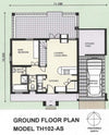 3 Bedroom Thatch Roof House Plan - TH102AS Photo