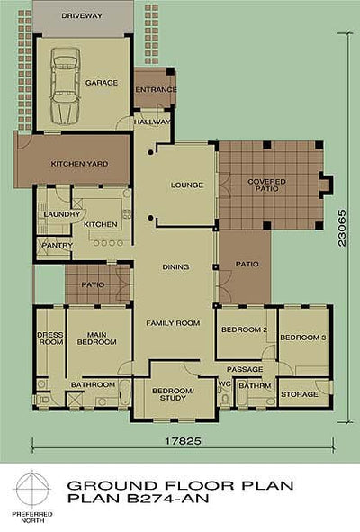 4 Bedroom Bali House Plan - B274AN Photo