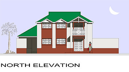 3 Bedroom Colonial House Plan - C150AW