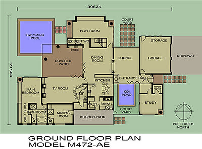 3 Bedroom Modern House Plan - M472AE Photo