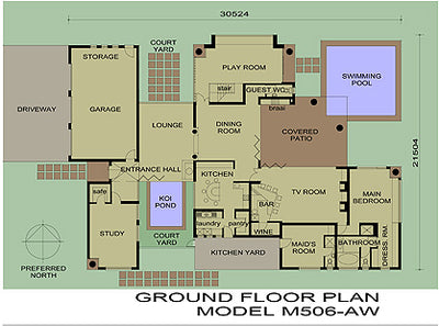 3 Bedroom Modern House Plan - M506AW Photo