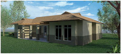 2 Bedroom Bali House Plan - B123AS Photo