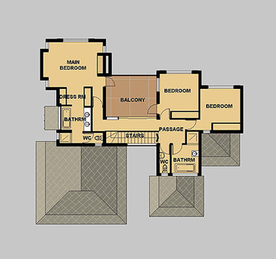3 Bedroom Bali House Plan - B266AE Photo