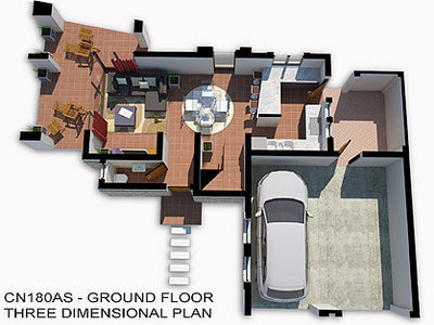 3 Bedroom Contemporary House Plan - CN180AS Photo
