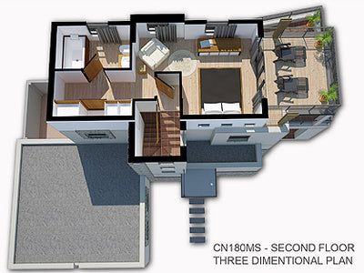 3 Bedroom Contemporary House Plan - CN180MS Photo