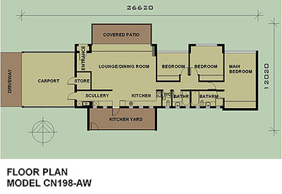 3 Bedroom Contemporary House Plan - CN198AW Photo