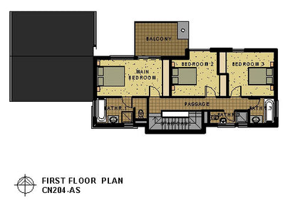 3 Bedroom Contemporary House Plan - CN204AS Photo