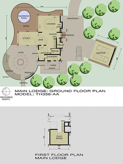 4 Bedroom Lodge House Plan - TH358AA Photo