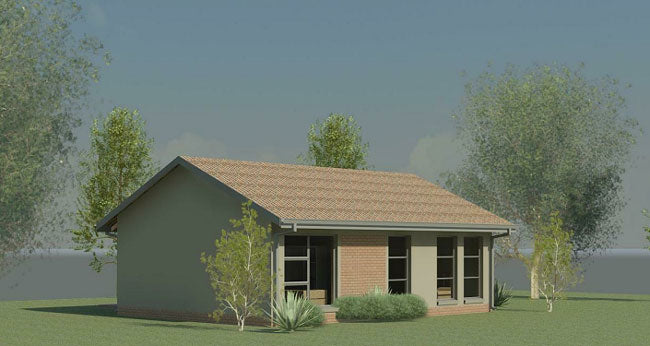 2 Bedroom Traditional House Plan - TR60AS
