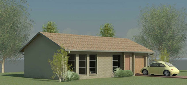 2 Bedroom Traditional House Plan - TR80AN
