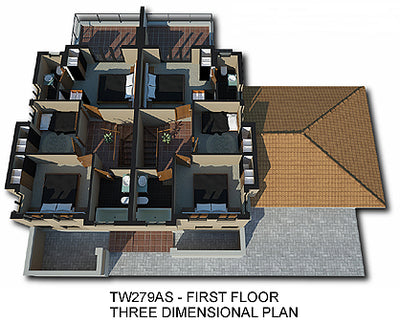 3 Bedroom Townhouse House Plan - TW279AS Photo
