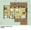 3 Bedroom Bali House Plan - B120AN Photo