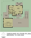 3 Bedroom Colonial House Plan - C153AS Photo