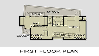 1 Bedroom Contemporary House Plan - CN130AW Photo