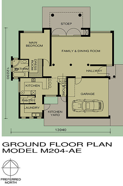 3 Bedroom Modern House Plan - M204AE Photo