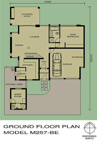 3 Bedroom Modern House Plan - M257BE Photo
