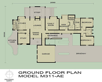 3 Bedroom Modern House Plan - M311AE Photo