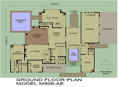 3 Bedroom Modern House Plan - M506AE Photo