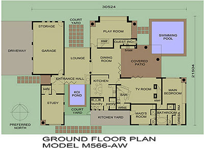 4 Bedroom Modern House Plan - M566AW Photo