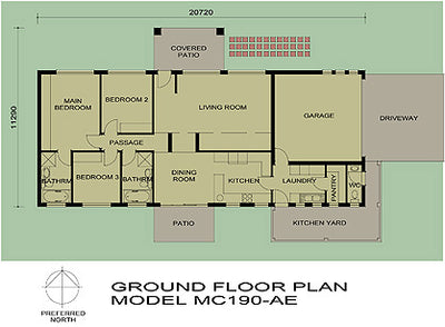 3 Bedroom Modern-Classic House Plan - MC190AE Photo