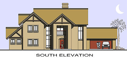 3 Bedroom Thatch Roof House Plan - TH385AS