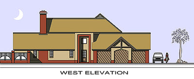 4 Bedroom Thatch Roof House Plan - TH548AW Photo