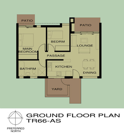 2 Bedroom Traditional House Plan - TR66AS Photo